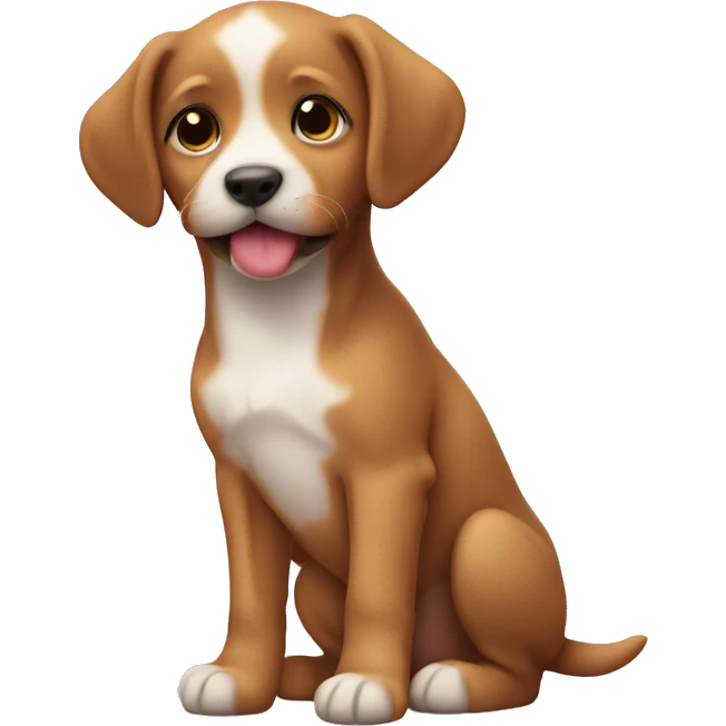 Puppy showing heart emoji