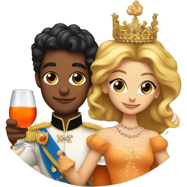 prince and princess drinking aperol emoji