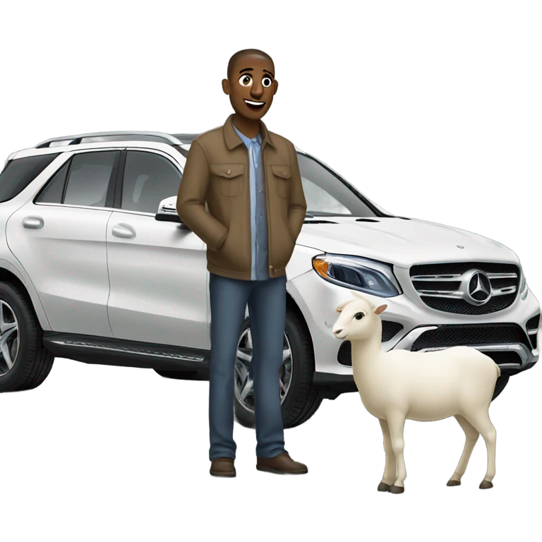 Matt with Mercedes ewe emoji