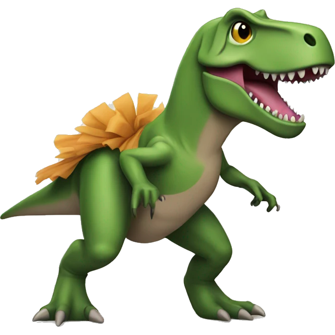 trex with a tutu emoji