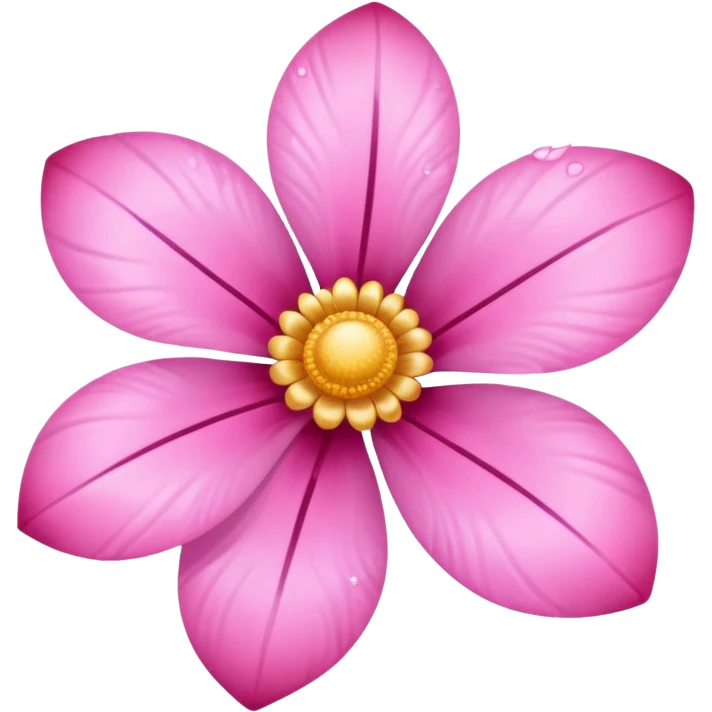 glitter pink flower emoji