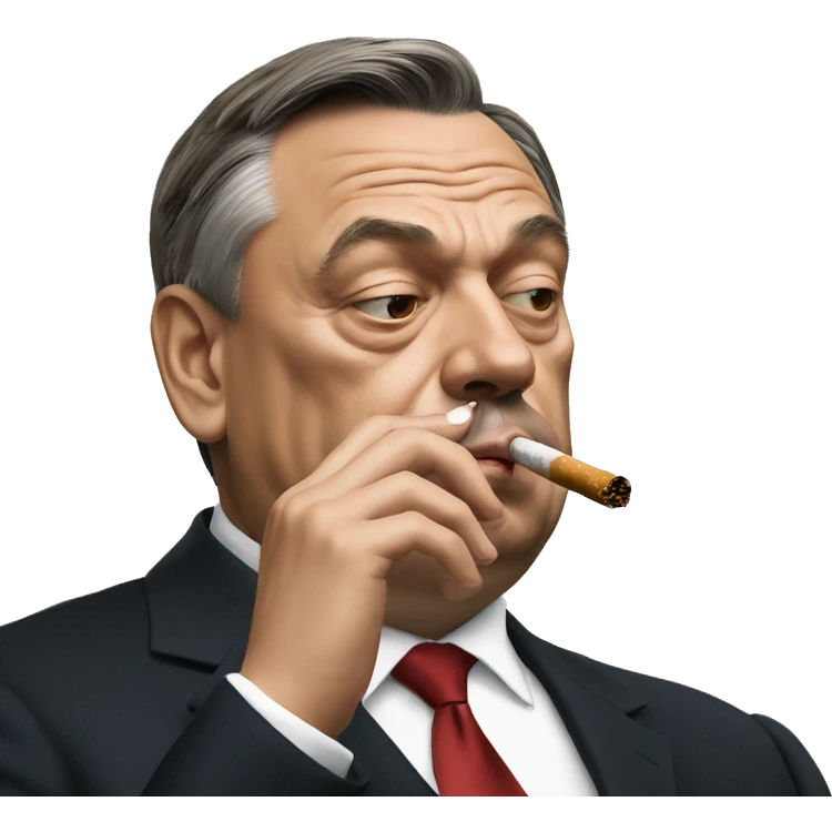 Viktor Orbán smokes cigarette emoji