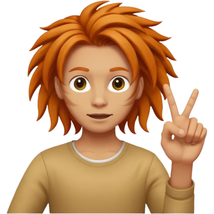 Ginger dread twirling around finger  emoji