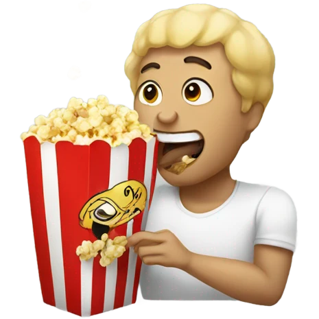 Eating popcorn emoji