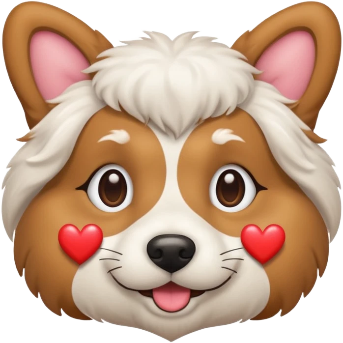 Dog with heart eyes emoji