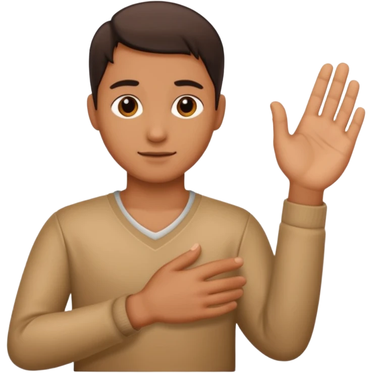 Hand on shoulder emoji