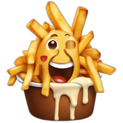 poutine qui mange une poutine emoji