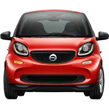 front of friendly little red Smart car emoji