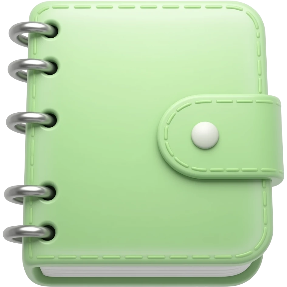 light green journal emoji