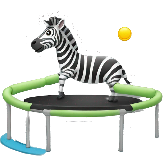 Zebra on trampoline emoji