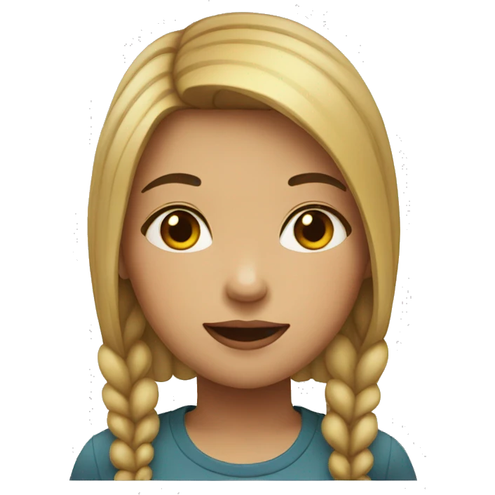 Girl with chubby cheeks emoji
