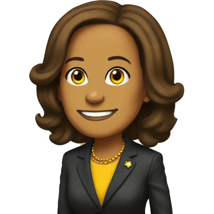 kamala harris as simpson yellow color  emoji