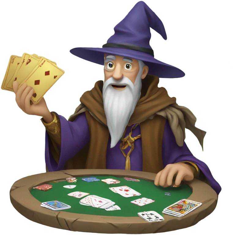 Wizard playing cards emoji