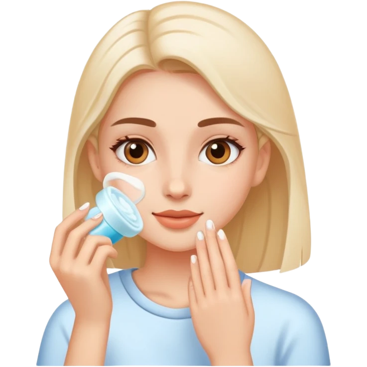 Girl doing skin care  emoji