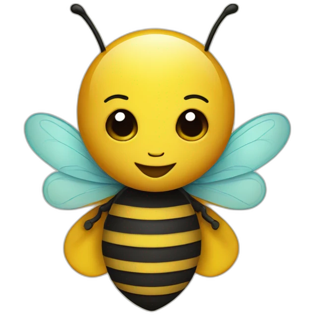 Abeille avec coeur emoji