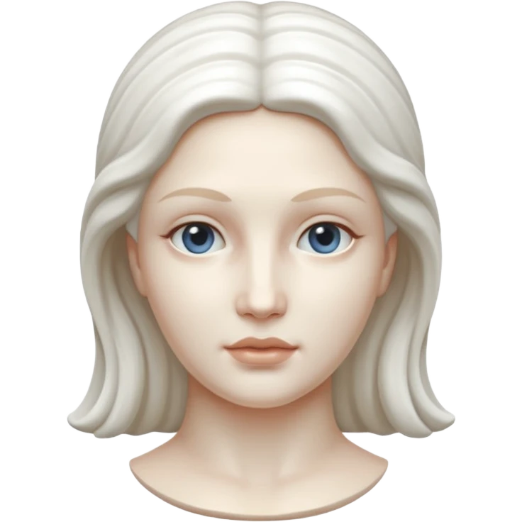 Marble style statue of woman face  emoji