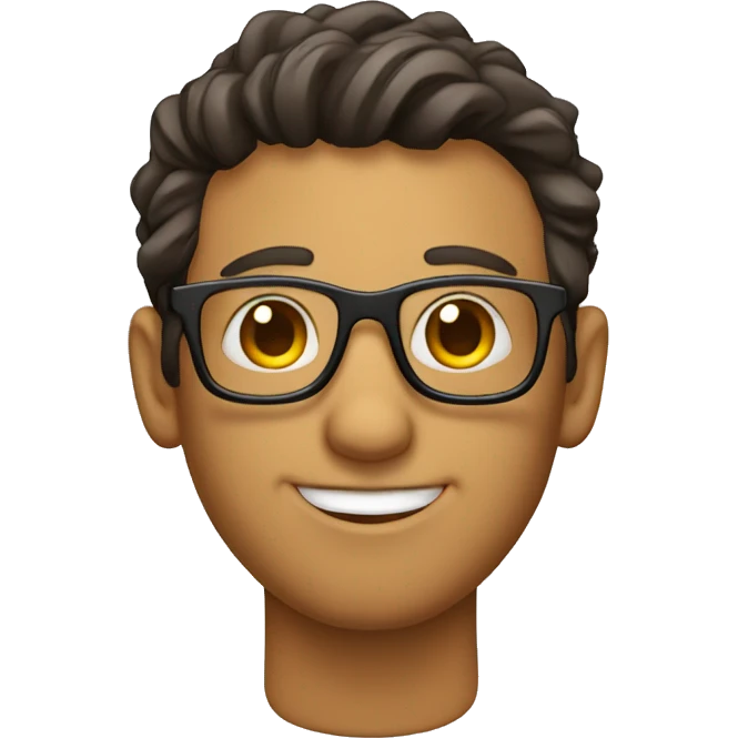 Chico con gafas Con un Pendiente emoji