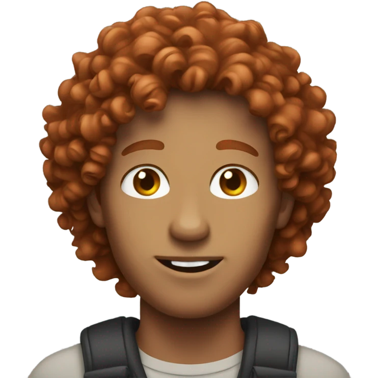Redhead guy with curly hair  emoji