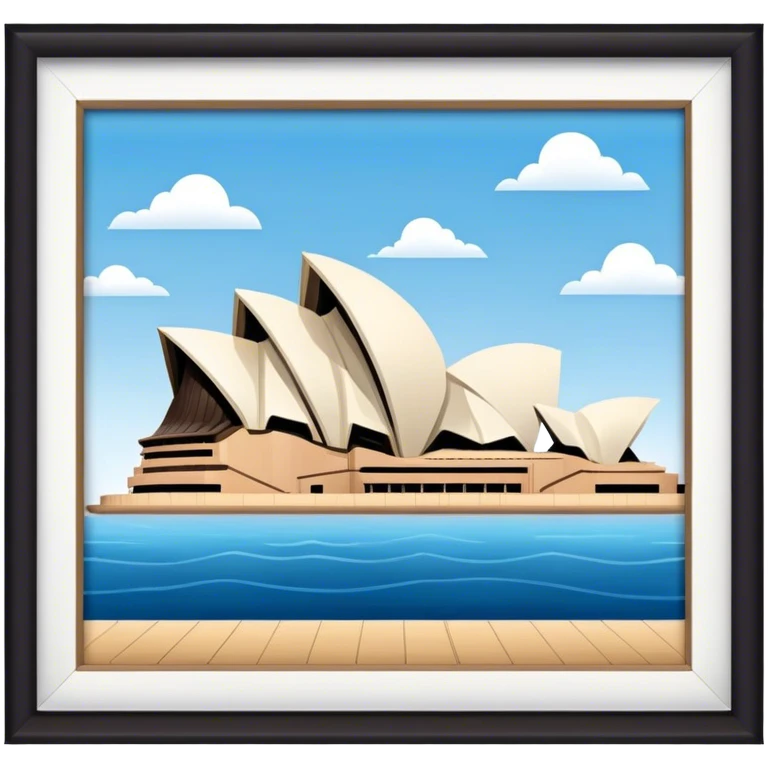 sydney opera house front view, no frame emoji