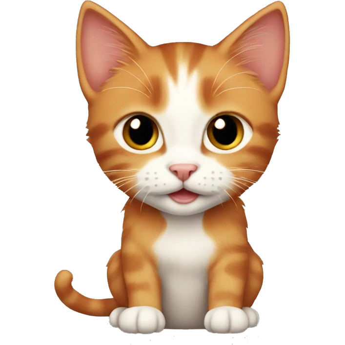 The red-haired kitten emoji