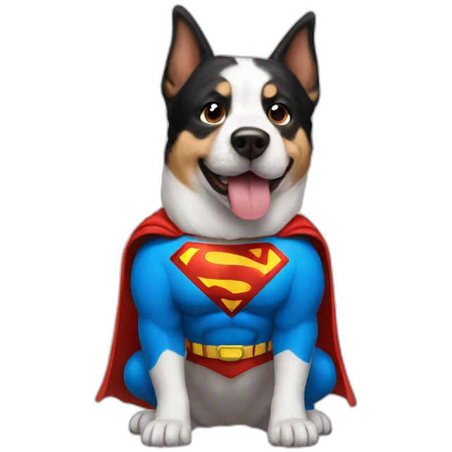 Super man dog emoji