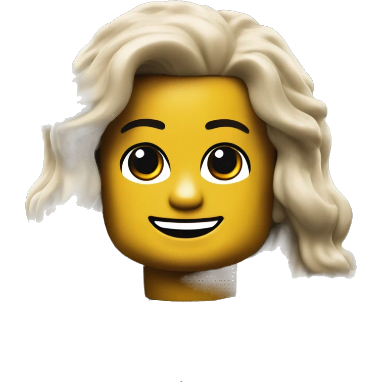Smiling Lego Minifigure emoji