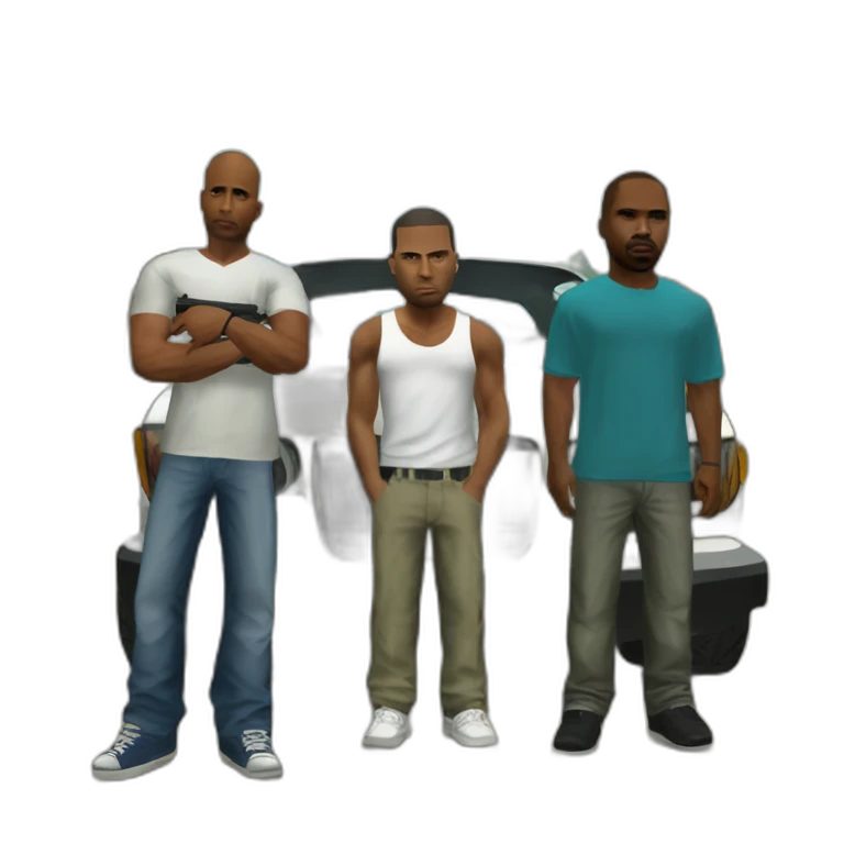 Gta san andreas with bmw and ak emoji