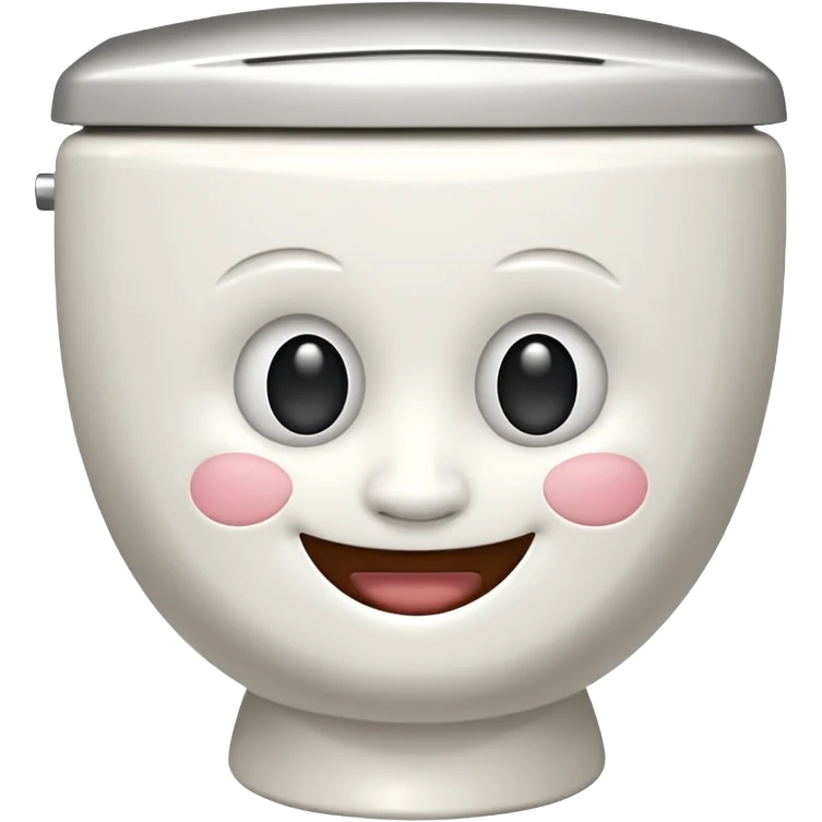 A 🚽 with a face 😀 emoji