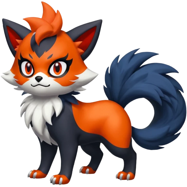 Furfrou-Litten-Absol-Zorua-Sprigatito-fusion, full body emoji