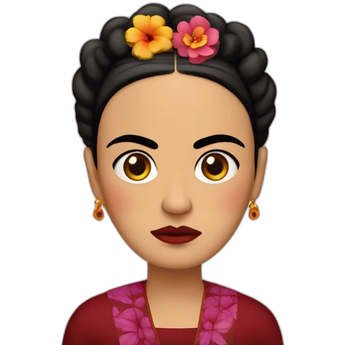 Frida khalo grumpy emoji