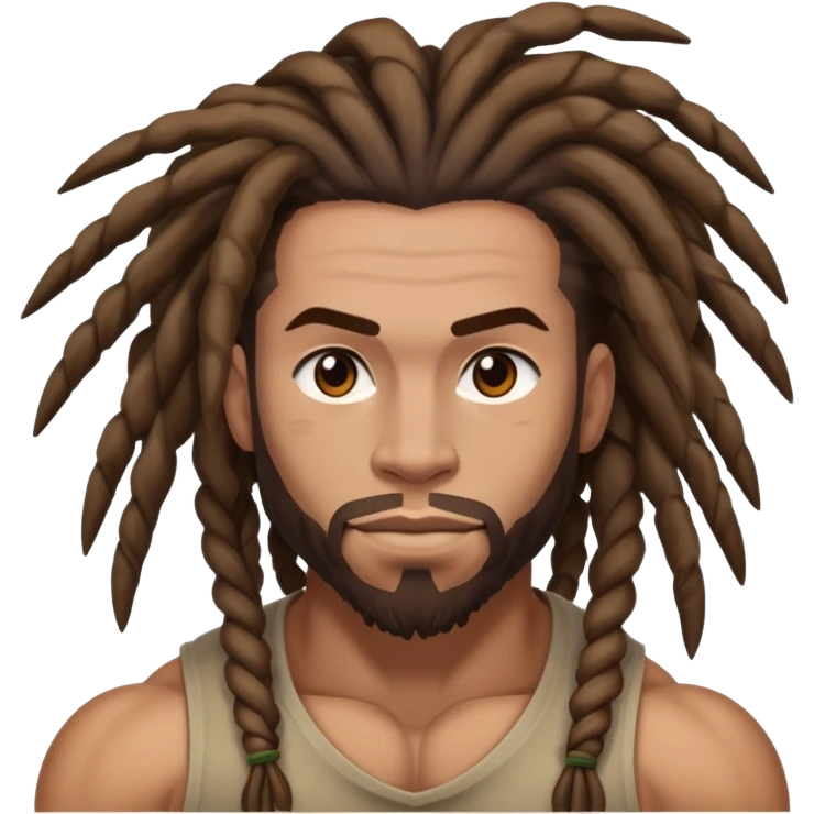 Homme muscler avec des tresses  emoji