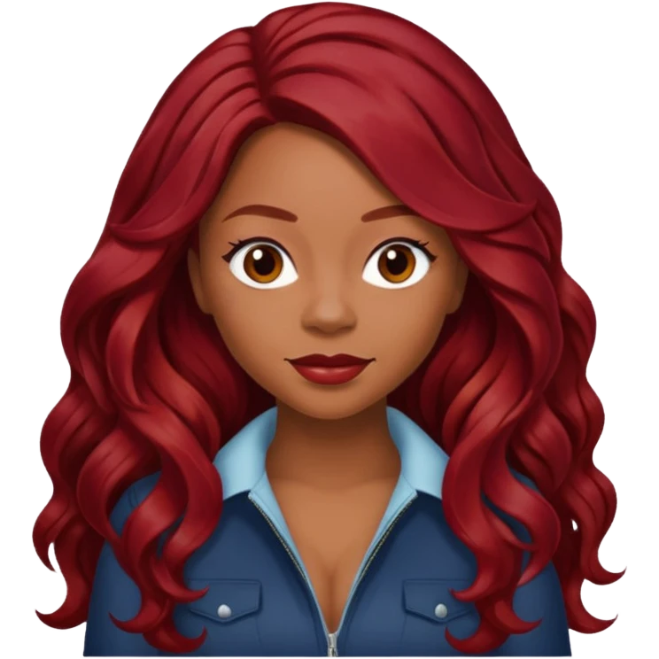 LaTavia Robeson from Destiny's Child with long dark red hair emoji