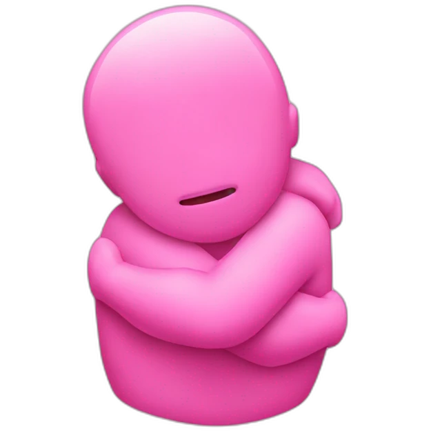 Hug pink emoji