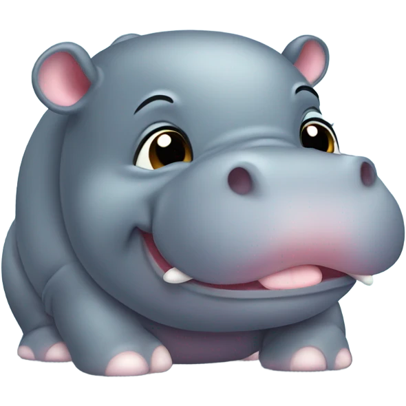 cute baby hippo  emoji