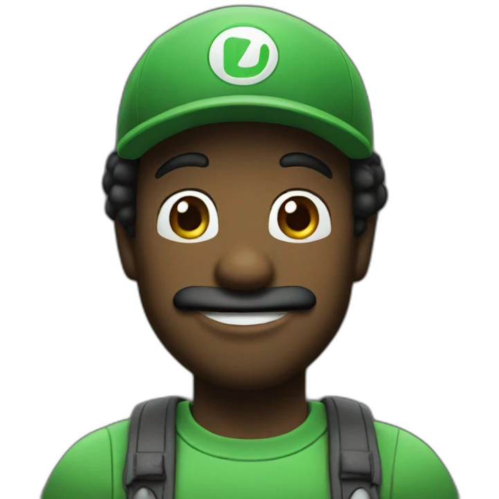 Black Luigi emoji