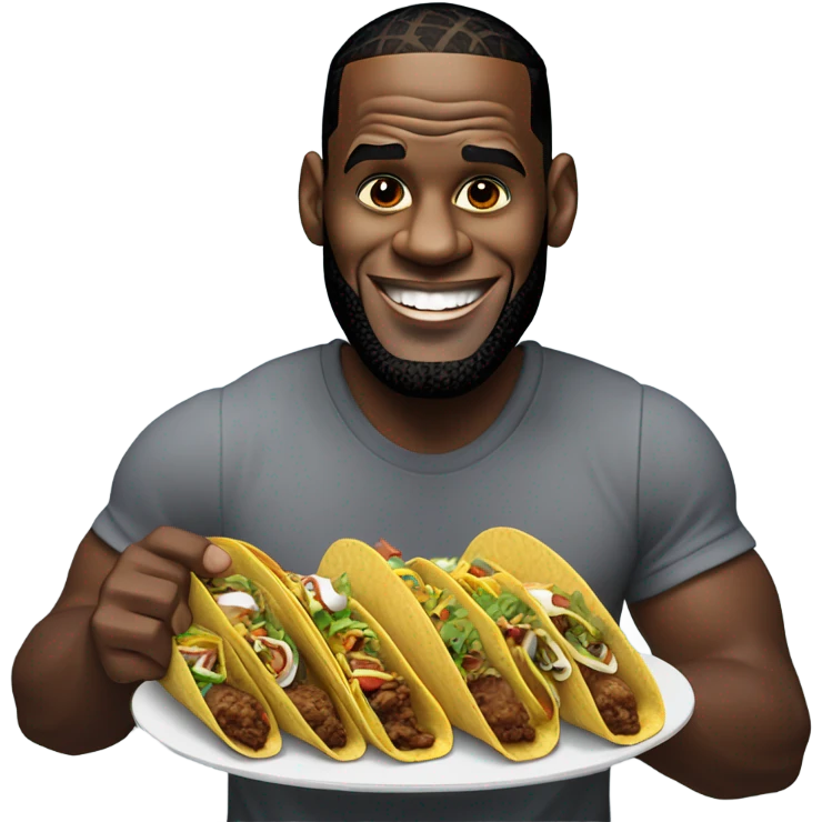 LeBron James eating tacos  emoji