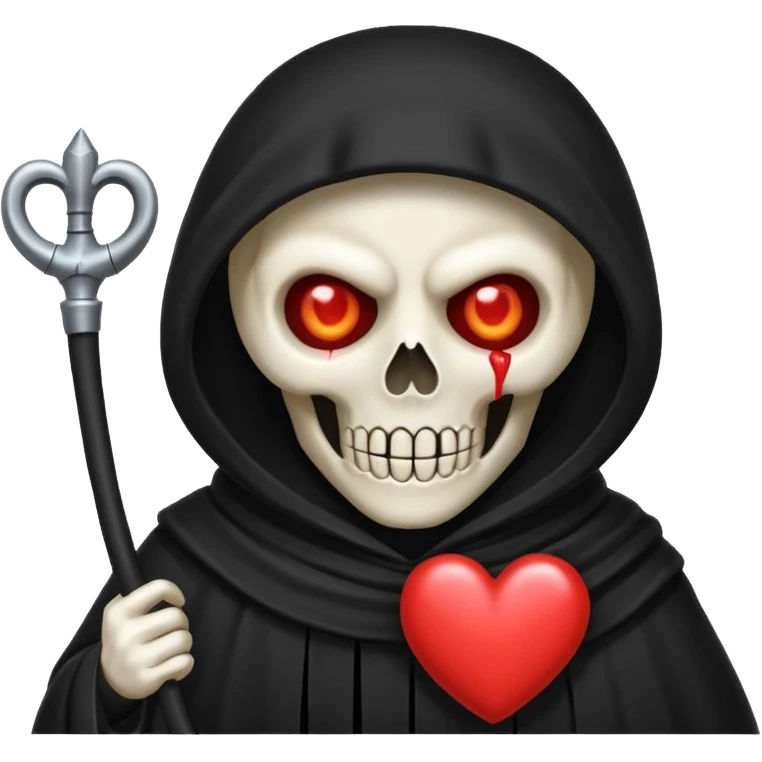 cute reaper with heart eyes face emoji