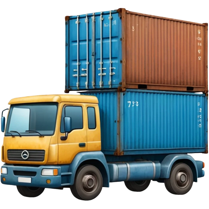 truck holding container emoji