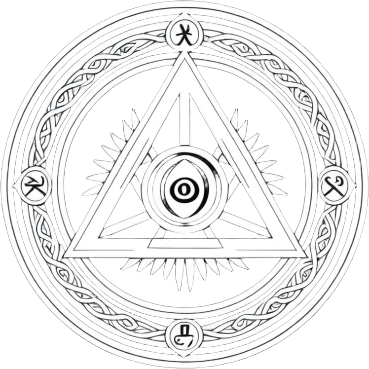 Eliphas Levi sigil, mystical occult symbol, intricate lines emoji