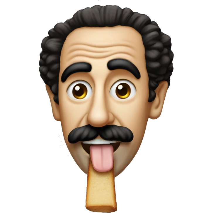 Borat face toasting a whidkyglsss emoji