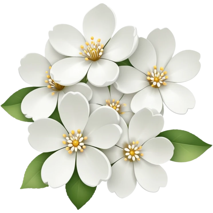 White blossoms  emoji