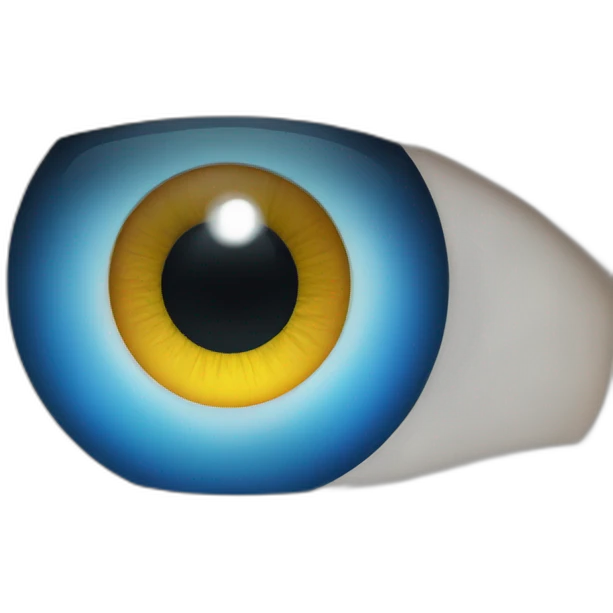 one large blue eye emoji
