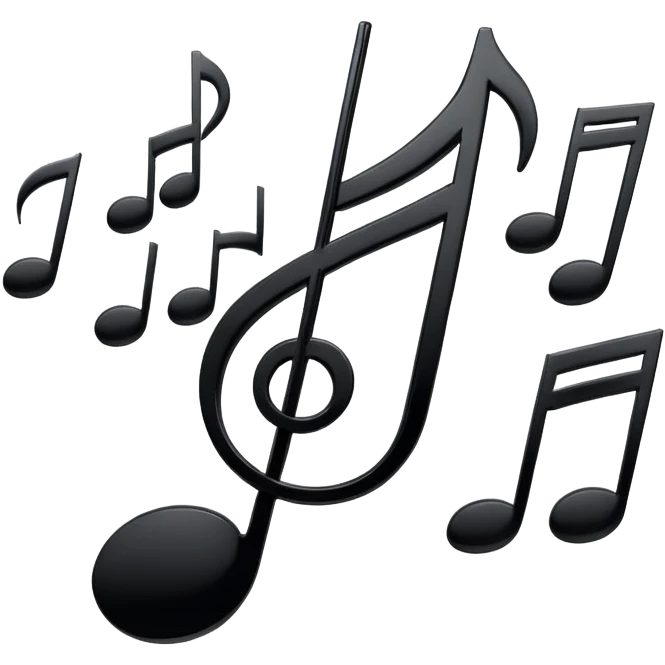 Musical notes floating in the air emoji