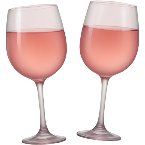 Two glasses of rose wine are clinking emoji