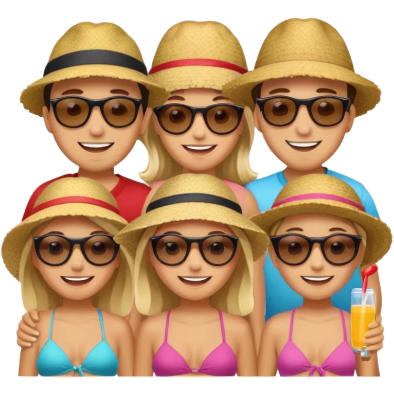 Beach, friends emoji