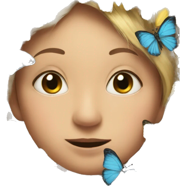 Face with butterflys emoji