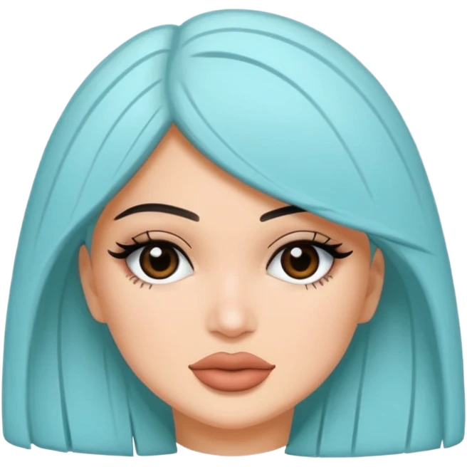 Kyile Jenner beyaz tenli ve düz baddy emoji