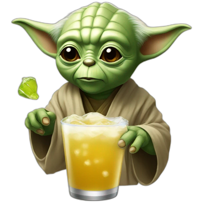 Yoda drink bear emoji
