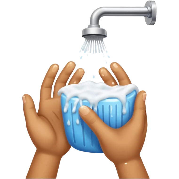 just show hands cleaning with soap emoji