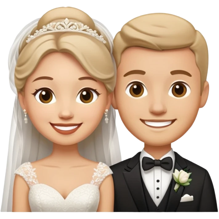Bride and groom wedding couple emoji